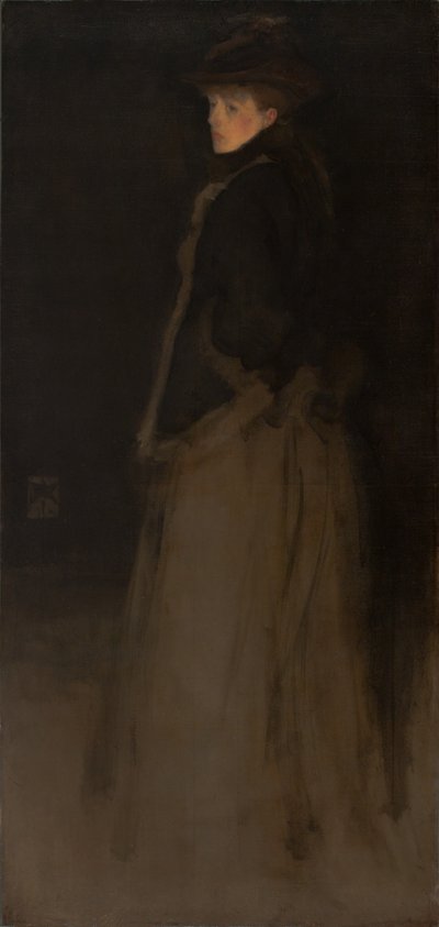 Fekete-barna elrendezés, a szőrkabát alkotó: James Abbott McNeill Whistler