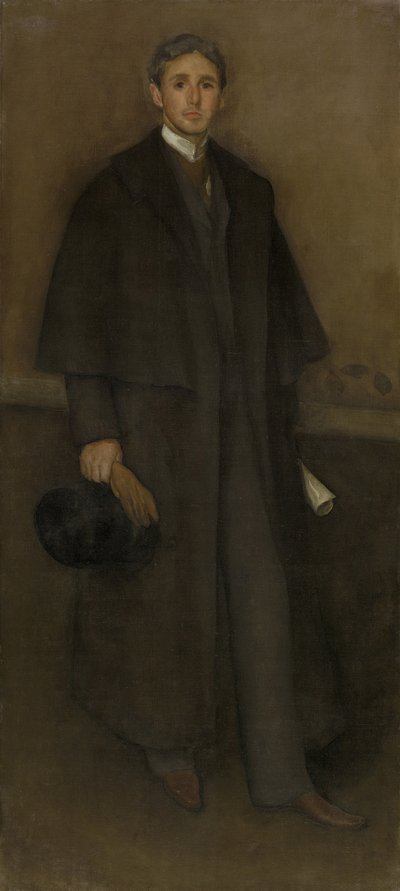 Testszín és barna elrendezés: Arthur Jerome Eddy portréja, 1894 alkotó: James Abbott McNeill Whistler