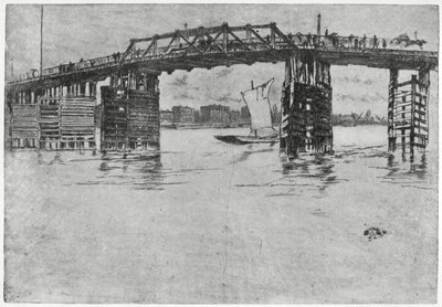 Battersea híd, London, 1904. század, 19. század. alkotó: James Abbott McNeill Whistler