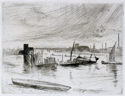 Battersea Dawn (Cadogan móló) alkotó: James Abbott McNeill Whistler
