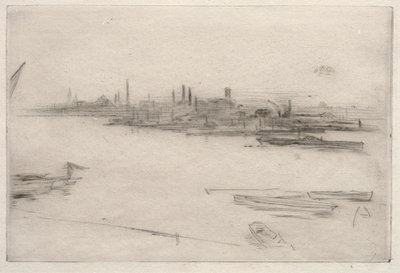 Battersea: Hajnal. alkotó: James Abbott McNeill Whistler