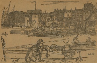 Black Lion Wharf alkotó: James Abbott McNeill Whistler