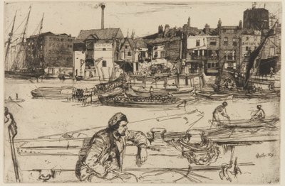 Black Lion Wharf, 1859. alkotó: James Abbott McNeill Whistler