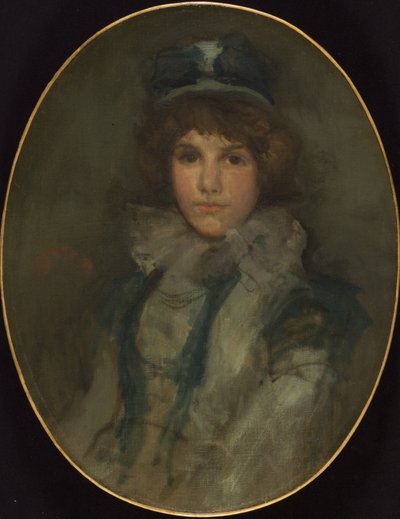 Kék és korall: A kis kék motorháztető, 1898 alkotó: James Abbott McNeill Whistler