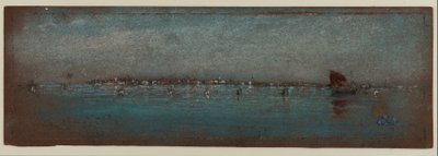 Kék és ezüst - Szigetek, Velence, 1879-80 (pasztell barna papíron) alkotó: James Abbott McNeill Whistler