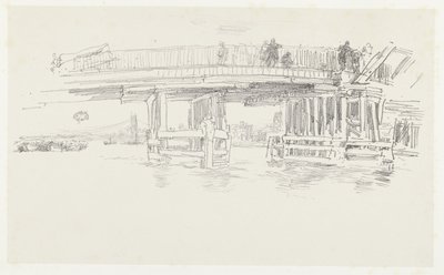 Híd a Temzén Régi Battersea híd alkotó: James Abbott McNeill Whistler