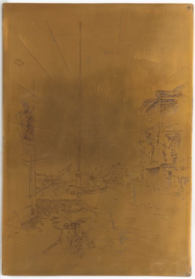 Törölt nyomdalap a kis árbochoz, 1879-1880. alkotó: James Abbott McNeill Whistler