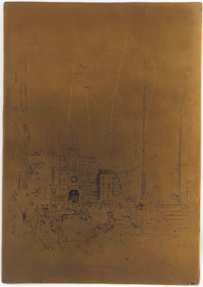 Törölt nyomdatábla a Piazzetta számára, 1879-1880. alkotó: James Abbott McNeill Whistler