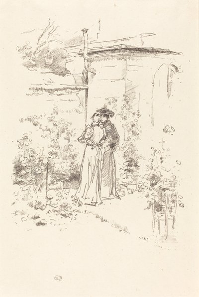 Bizalmak a kertben, 1894. alkotó: James Abbott McNeill Whistler