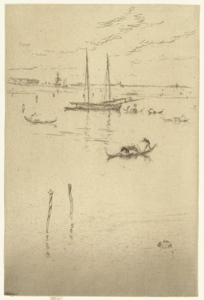 De kleine lagune A Kis Lagúna Velence: Tizenkét rézkarc (sorozat címe) alkotó: James Abbott McNeill Whistler