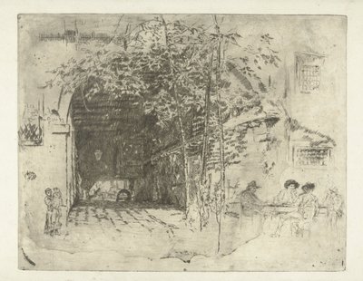 Átjáró egy ház alatt Velencében A traghetto Velence: Tizenkét rézkarc (sorozat címe) alkotó: James Abbott McNeill Whistler