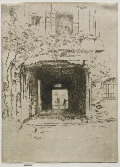 Ajtó és szőlő, 1886. alkotó: James Abbott McNeill Whistler
