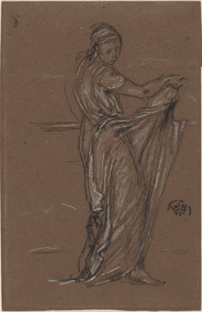 Drapírozott női alak, 1870-1873. alkotó: James Abbott McNeill Whistler