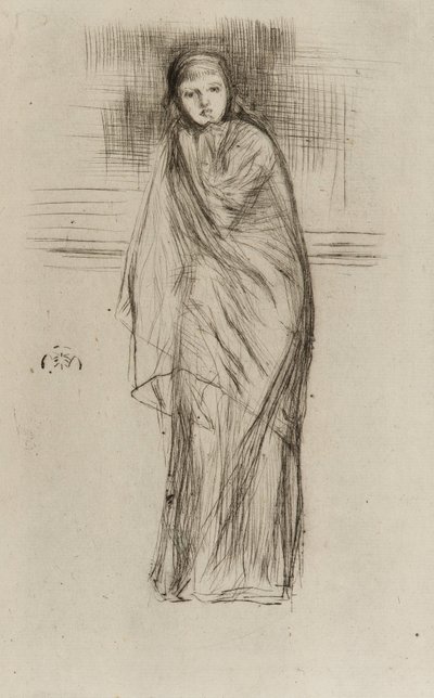 Drapizált modell, 1870. alkotó: James Abbott McNeill Whistler