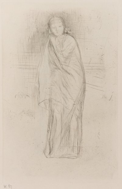 Drapizált modell, 1870. alkotó: James Abbott McNeill Whistler