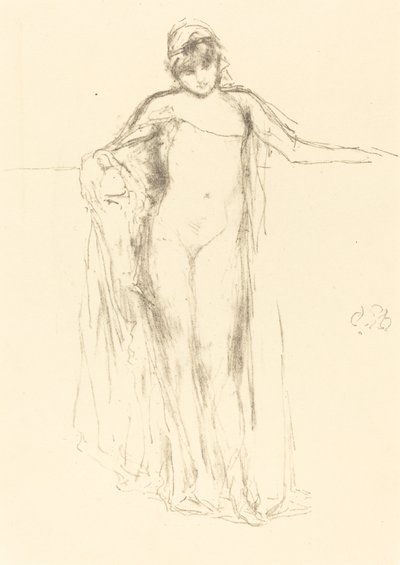 Draped modell, Állandó, 1893. alkotó: James Abbott McNeill Whistler