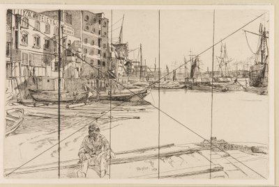 Eagle Wharf Tyzac Whiteley és Társa, 1859. alkotó: James Abbott McNeill Whistler