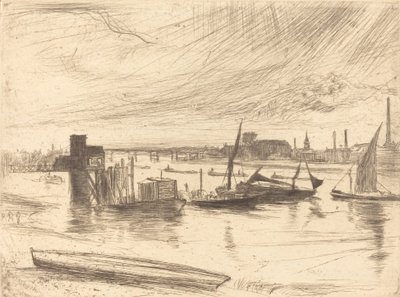 Kora reggel, Battersea, 1861. alkotó: James Abbott McNeill Whistler