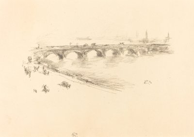 Este, Little Waterloo Bridge, 1896. alkotó: James Abbott McNeill Whistler