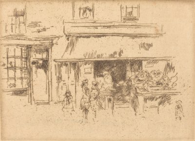 Exeter utca, c. 18861888. alkotó: James Abbott McNeill Whistler