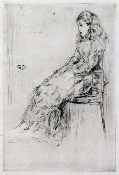 Fanny Leyland, 1874 körül (szárazhús) alkotó: James Abbott McNeill Whistler