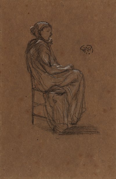 Női alak, ülő, 1870-1873. alkotó: James Abbott McNeill Whistler