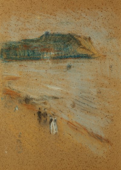 Figurák egy tengerparton a sziklák közelében, c. 1870-74 alkotó: James Abbott McNeill Whistler