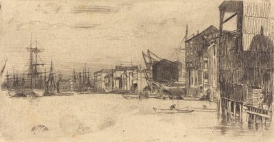 Free Trade Wharf, 1877. alkotó: James Abbott McNeill Whistler