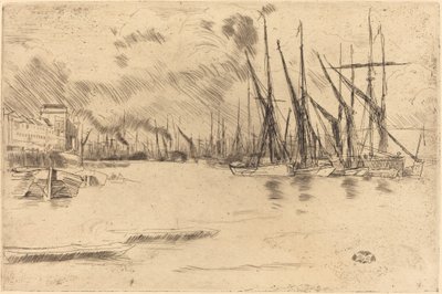 Pickle-Herring lépcsőről, c. 1878. alkotó: James Abbott McNeill Whistler