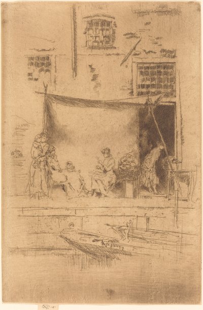 Gyümölcsbódé, 1880. alkotó: James Abbott McNeill Whistler