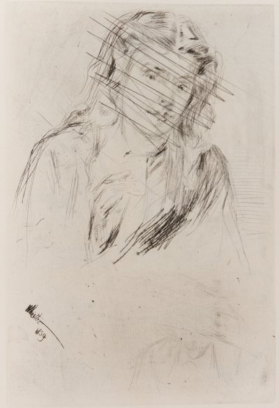 Fumette hajlott feje, 1859. alkotó: James Abbott McNeill Whistler
