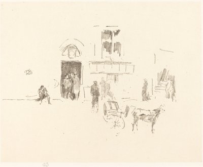Gaiety Stage Door, 18791887. alkotó: James Abbott McNeill Whistler