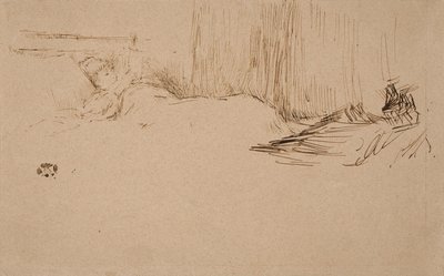 Lány olvasó az ágyban, 1882 körül alkotó: James Abbott McNeill Whistler