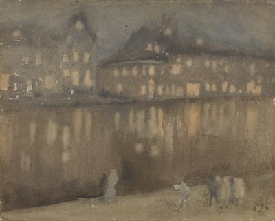 Canal Grande, Amszterdam, Nocturne, 1882. alkotó: James Abbott McNeill Whistler