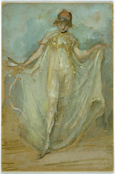 Zöld és kék: A táncos, 1893 körül alkotó: James Abbott McNeill Whistler