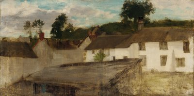 Zöld és ezüst: The Devonshire Cottages, 1883 vagy 1884. alkotó: James Abbott McNeill Whistler