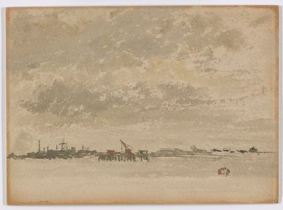 Szürke és ezüst – Purfleet, 1881-1883. alkotó: James Abbott McNeill Whistler