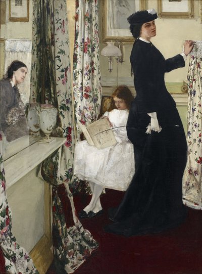 James Abbott McNeill Whistler (1834-1903) "Harmony in Green and Rose: The Music Room" festménye, 1860 Freer Gallery of Art, Washington, USA alkotó: James Abbott McNeill Whistler