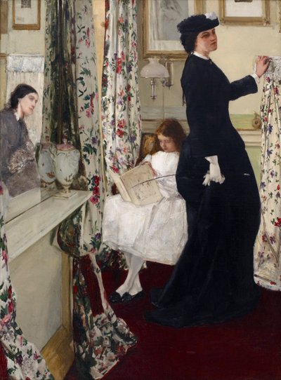 Harmónia zöldben és rózsában: A zeneszoba, 1860 alkotó: James Abbott McNeill Whistler