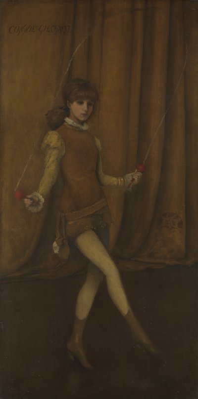 Harmónia sárgában és aranyban: The Gold GirlConnie Gilchrist, kb. 1876-77. alkotó: James Abbott McNeill Whistler