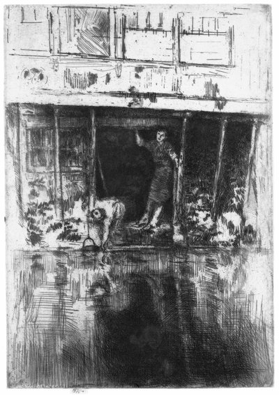 Ház a csatorna Amszterdamban Pierrot alkotó: James Abbott McNeill Whistler
