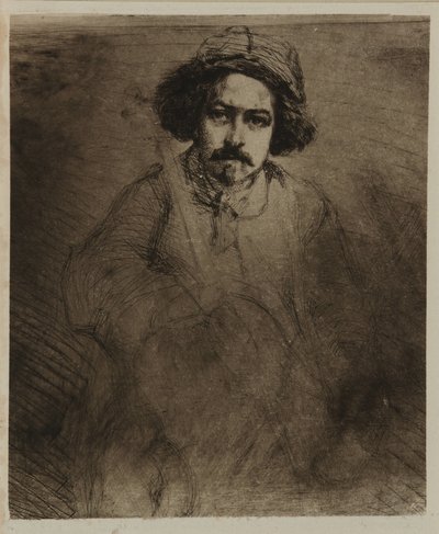 J. Becquet, szobrász, 1859. alkotó: James Abbott McNeill Whistler
