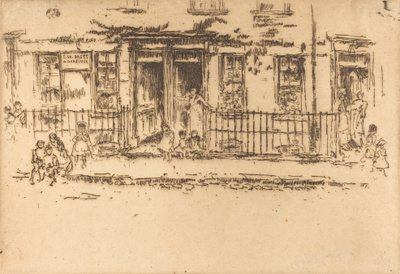 Justice Walk – Chelsea, c. 18861888. alkotó: James Abbott McNeill Whistler