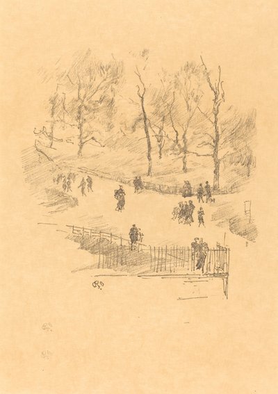 Kensington Gardens, 1896. alkotó: James Abbott McNeill Whistler
