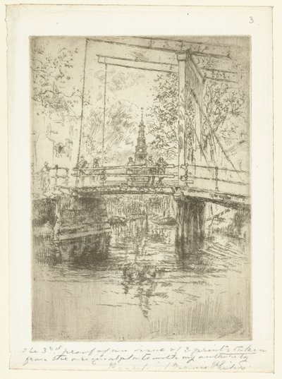Kis felvonóhíd Amszterdamban Little Drawbridge, Amszterdam alkotó: James Abbott McNeill Whistler