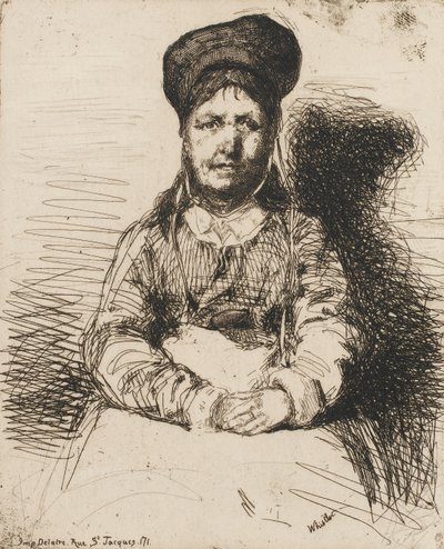 La Retameuse. A tizenkét rézkarc egyike a természetből A francia díszlet, 1858. alkotó: James Abbott McNeill Whistler