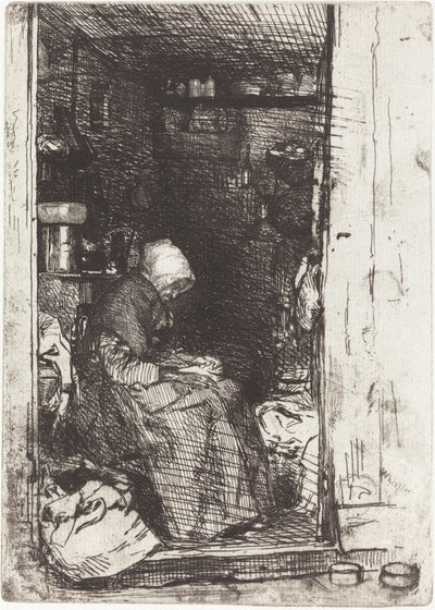 A rongyos öregasszony, 1858. alkotó: James Abbott McNeill Whistler