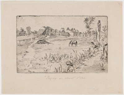 Táj lovakkal, 1859. alkotó: James Abbott McNeill Whistler