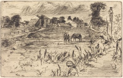 Táj a lóval, 1859. alkotó: James Abbott McNeill Whistler