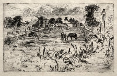 Táj a lóval, 1859. alkotó: James Abbott McNeill Whistler